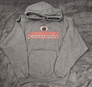 Wisconsin Badgers talla para hombre Sudadera con capucha grande estampado gráfico de fútbol nueva sin etiquetas - Imagen 1 de 6