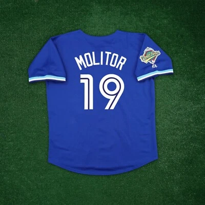 Camiseta Paul Molitor 1993 Toronto Blue Jays Cooperstown Serie Mundial Alt Blue Foto 1 de 4
