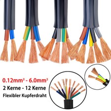 PVC Flexibel Stromkabel 0.12-6mm² Kabel 2/3/4/5/6/8/10/12 adrig Elektroleitung