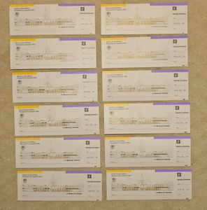 Lot of 12-1984 Los Angeles Olympics BLANK Opening Ceremony tickets serial No. 84 - Picture 1 of 6
