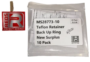 MS28773-10 New 10 Pack Teflon Retainers - Picture 1 of 4