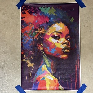 Colorful Portrait Of A Woman ✅ Poster Wall Art Canvas Poster Print ✅ 12x18 inch - Picture 1 of 4