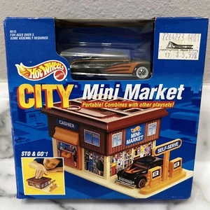 Mattel Hot Wheels City Mini Market Playset Vintage 1990 91 Black Passion NEW - Picture 1 of 7