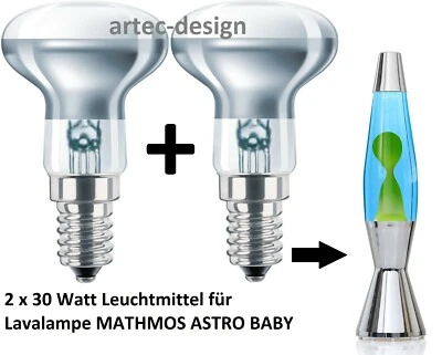 2 x Glühlampe Leuchtmittel (Glühbirne) für Lavalampe MATHMOS ASTRO BABY 30W NEU - Bild 1 von 2