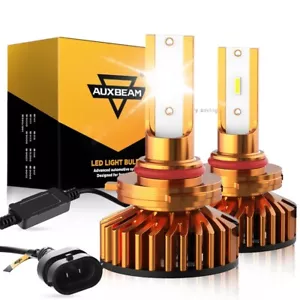 AUXBEAM 9005 LED Headlight Bulbs High Beam Conversion Kit 6500K 10000LM White - Foto 1 di 12