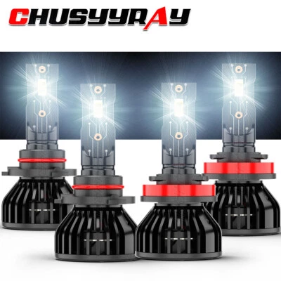 Combo de 4 bombillas LED de haz alto y bajo para Lexus LX570 2008-2011 6000K Foto 1 de 4