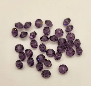12pc Swarovski Crystal Cardinal 6mm Flat Bicone 5307 Beads; Purple Rondelle - Picture 1 of 3