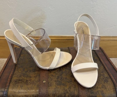 Stiletto de cuero desnudo BCBG Max Azria talla 9 de EE. UU. venta al por menor $199 Foto 1 de 4