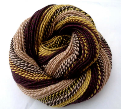 Fio de lã Wild Bees feito à mão auto listrado merino peso penteado, 160m/178yds - Imagem 1 de 4