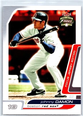 JOHNNY DAMON 2003 Fleer Focus Jersey Edition Boston Red Sox Baseball #141 - Image 1 of 2