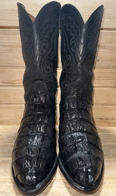 Botas vaqueras occidentales exóticas cola de caimán gigante Lucchese 10,5 EE Foto 1 de 4