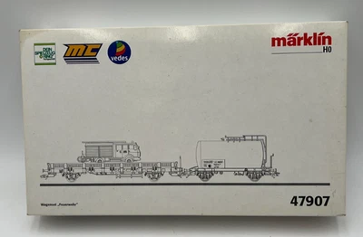Märklin H0 47907 “Wagenset Feuerwehr” Set of 2 Freight Cars Fire Brigade NIB - Image 1 of 4