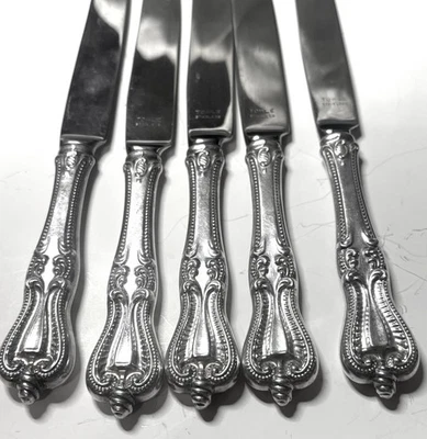 5 cuchillos regulares Old Colonial by Towle de plata de ley hoja de acero inoxidable 8 7/8" Foto 1 de 4