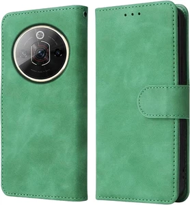 Hülle Leder Nokia Nubia Focus Pro 5G Stoßfest Soft-Touch Grün - Bild 1 von 7