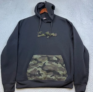 Vintage Southpole Hoodie Men Large Black Camo Script Sweatshirt Hip Hop Pullover - Picture 1 of 9