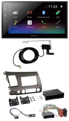 Pioneer DAB MP3 Bluetooth 2DIN USB Autoradio für Honda Civic Hybrid FD3 06-10 an - Bild 1 von 4