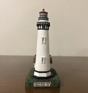 Vintage Lefton 1999 Geo Z Lefton 5.25” Lighthouse Figurine Pigeon Point CA - Picture 1 of 7