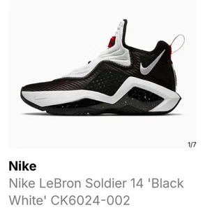 Nike Lebron Soldier 14 Black White Basketball Shoe CK6024-002 Men's Size 10.5 - Picture 1 of 6