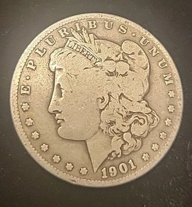 1901-S Morgan Silver Dollar US Old Coin Key Date - Picture 1 of 4