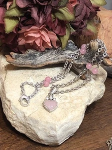 37. Judith Ripka 925 Sterling Kabel Kette Rosenquarz CZ Herz Halskette 18" - Bild 1 von 14