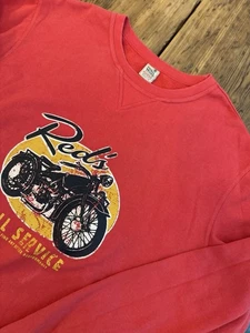 Vintage FOSSIL Brand Sweatshirt Crew Neck Gr. XL Red’s Full Service Moto 🏍️ - Bild 1 von 12