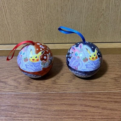 Pokemon Center Christmas Ornament Ball Set 2019 Pikachu Sylveon Japan Limited - Imagen 1 de 2
