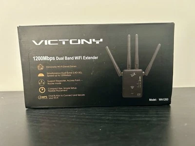 VICTONY Wi-Fi Range Extender 1200Mbps Wi-Fi Signal Booster, Wi-Fi Extender - Image 1 of 4