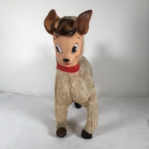 Vintage 1959 Roko Gummi Gesicht Plüsch Rentier 17 Zoll Stofftier Columbia Toys - Bild 1 von 16