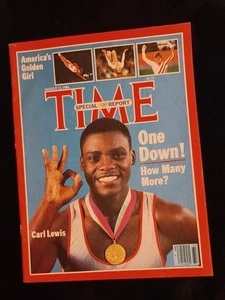 VINTAGE~ 1984 TIME MAGAZINE, CARL LEWIS, ONE DOWN! HOW MANY MORE? MARY LOU - Picture 1 of 9