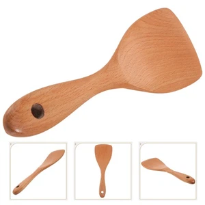 Cucchiaio di Riso Faggio Paddle Spatole per Pentole Antiaderenti Fornello Giapponese Scooper - Foto 1 di 12