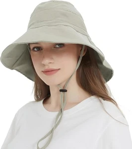 EINSKEY Women's Sun Hat with Neck Flap, UPF 50+ UV Protection One Size, Khaki - Picture 1 of 9