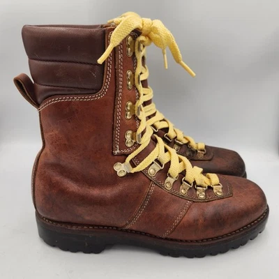 Botas de Senderismo Mont Blanc Montañero De Colección Para Hombres 8 D Cuero Marrón Con Cordones 86088 Foto 1 de 4