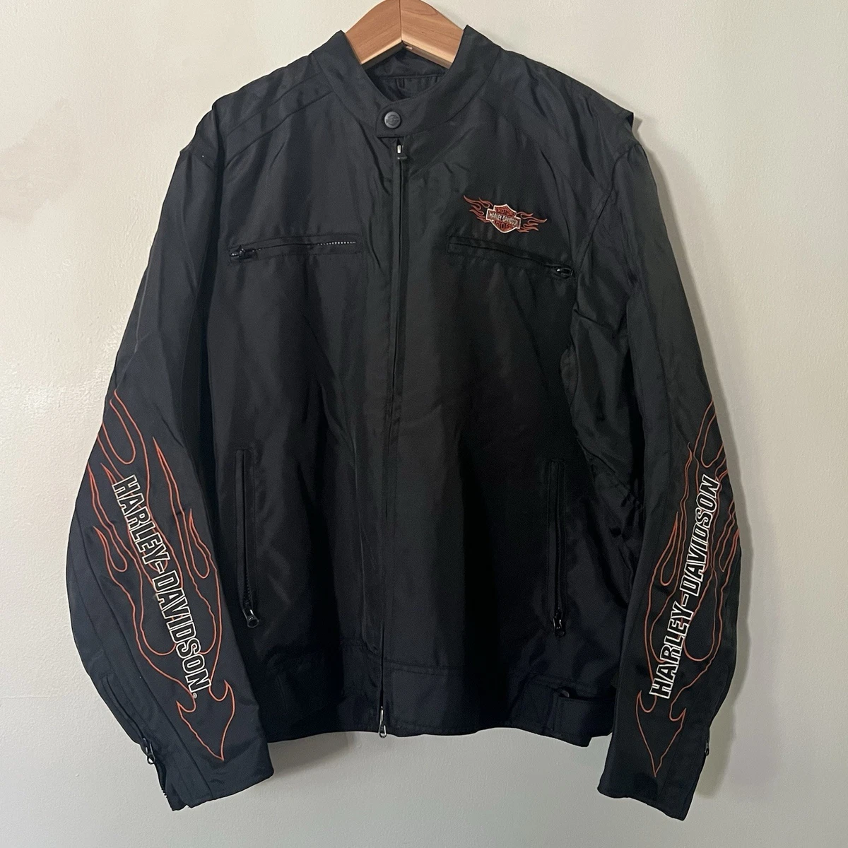 Harley Davidson Leather Jacket Flames for sale | eBay