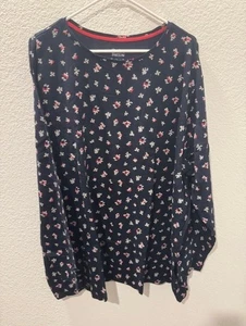 Croft & Barrow Essential langärmliges Damen-T-Shirt Übergröße Rundhalsausschnitt Größe 5X - Bild 1 von 2