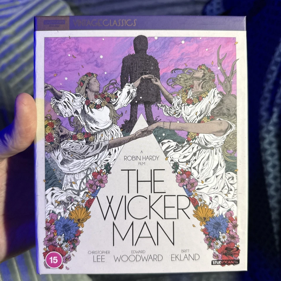 The Wicker Man 50th Ann. Digipak Vintage Classics 4K UHD Blu CD Studio Canal UK Foto 1 de 3