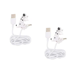 Set 2 Caricabatterie Sfacciato Cane per Cavo di Ricarica Tipo Divertente - Foto 1 di 12