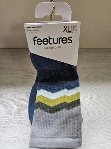 Nuovo PIEDI Uomo XL MERINO 10 Mini Crew Max Cuscino Switchback Navy - Foto 1 di 2