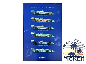 Poster serie carrello Honda 2002 firmato da tutti e 6 Andretti 24" x 36" - Foto 1 di 10