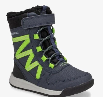Merrell Snow Crush 2.0 Jr in Navy Lime/Toddler Size 4M Waterproof - Image 1 of 4