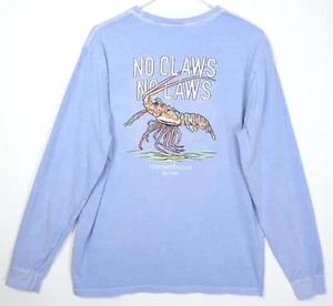 T-shirt manica lunga Vineyard Vines blu lavato senza artigli no leggi uomo media - Foto 1 di 6