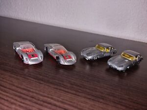 Siku Porsche Carrera 906 V205 2x and Jaguar-e 2+2 V294 Siku Silver 2x, Bundle
