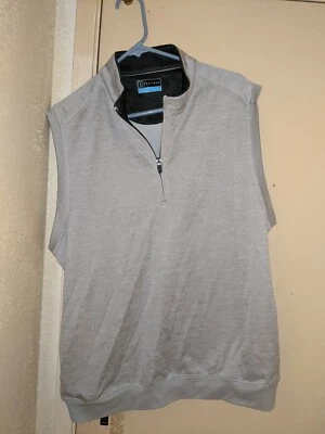 Chaleco PGA Tour Para Hombres 1/4 Cremallera Tecnología Polar Blanco Flujo Solar Motionflux Repelflux L Foto 1 de 4