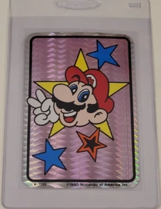 SUPER MARIO BROS NINTENDO STAR 1990 PRISMÁTICO PRISMÁTICO MÁQUINA EXPENDEDORA TARJETA ADHESIVA - Imagen 1 de 3