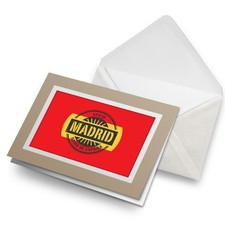 Greetings Card (Biege) - Madrid Spain Reino De España Travel  #6014