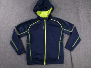 Reebok Sweatshirt Youth Medium Blue Full Zip Hoodie Casual Everyday Playwarm - Picture 1 of 14
