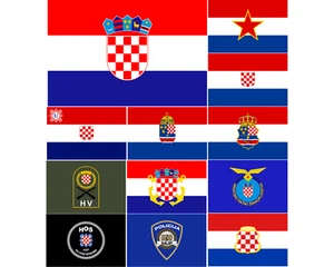 Bandiere Croazia Bandiera Hrvatska Jugoslavia Jugoslavia Zastava Armija - Foto 1 di 16