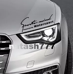 Calcomanía de vinilo Sports Mind Powered by Motorsport car NEGRA (Se adapta a: BMW - Imagen 1 de 2