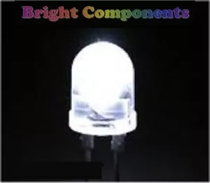 5 x LED Blanco 10mm - Ultra Brillante (10000mcd) - 1a CLASE POST - REINO UNIDO - Imagen 1 de 1