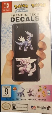 Pokémon Premium Tech Decals Nintendo Switch Dialga Palkia Turtwig Chimchar New - Image 1 of 2