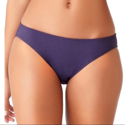 NUEVO CON ETIQUETAS 56 Anne Cole Studio Bikini Parte Inferior Grande Denim Azul Hipster Traje de Baño Parte Inferior Foto 1 de 4